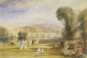 Richmond Hill and Bridge, Surrey, ok. 1831 (akwarela na papierze) autorstwa Joseph Mallord William Turner