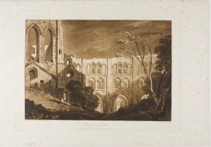 Opactwo Rivaux, tablica 51 z Liber Studiorum autorstwa Joseph Mallord William Turner