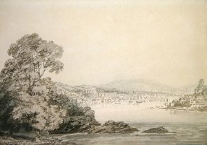 Scena nad rzeką (pióro, tusz i wash na papierze) autorstwa Joseph Mallord William Turner