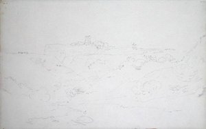 Zamek Scarborough, ok. 1801 (ołówek na papierze) autorstwa Joseph Mallord William Turner