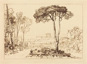 Scena w Kampanii Rzymskiej autorstwa Joseph Mallord William Turner