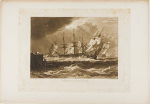 Statki na wietrze, płyta 10 z Liber Studiorum autorstwa Joseph Mallord William Turner