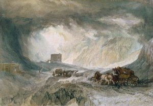 Burza śnieżna, Mont Cenis, 1820 autorstwa Joseph Mallord William Turner