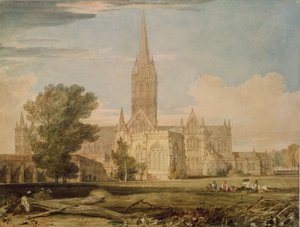 Widok południowy katedry w Salisbury, 1797-98 autorstwa Joseph Mallord William Turner