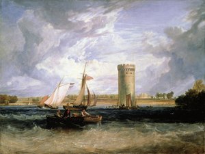 Tabley, siedziba Sir J.F. Leicester Bt.: Wietrzny dzień autorstwa Joseph Mallord William Turner