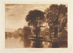 Alkowa, Isleworth Liber Studiorum, cz. XIII, tablica 63, 1 stycznia 1819. autorstwa Joseph Mallord William Turner