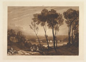 Most na Bliskim Odległości Liber Studiorum, cz. III, płyta 13, 10 czerwca 1808 r. autorstwa Joseph Mallord William Turner