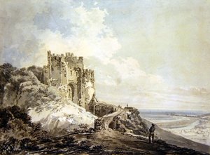Wieża konstabla, zamek w Dover, ok. 1793 (ołówek z niebiesko-szarymi plamkami) autorstwa Joseph Mallord William Turner