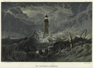 Latarnia morska Eddystone na skałach Eddystone autorstwa Joseph Mallord William Turner