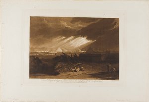 Piąta Plaga Egipska, tablica 16 z Liber Studiorum autorstwa Joseph Mallord William Turner