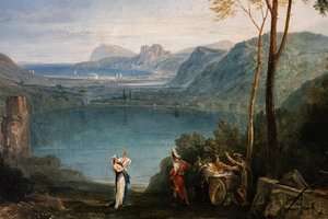 Jezioro Avernus, Eneasz, Sybil Kumejska, detal autorstwa Joseph Mallord William Turner