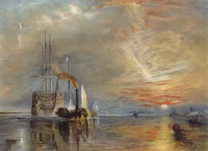 „Stary Temeraire pociągnął do swojej ostatniej nabrzeża” autorstwa Joseph Mallord William Turner