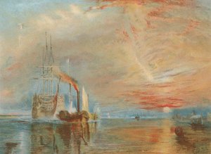 Stary Temeraire przyciągnął do swojej ostatniej koi (chromolitho)