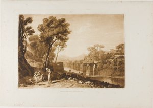 Kobieta i tamburyn, płyta 3 z Liber Studiorum autorstwa Joseph Mallord William Turner