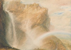 Górny wodospad Reichenbach: tęcza autorstwa Joseph Mallord William Turner