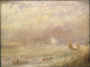 Vue de Deal — Widok umowy autorstwa Turnera, Josepha Mallorda Williama (1775-1851). Olej na papierze. Wymiar : 24,5x32 cm. Muzeum Narodowe w Sztokholmie autorstwa Joseph Mallord William Turner