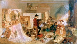 Studium Watteau według reguł Fresnoys, 1831 autorstwa Joseph Mallord William Turner