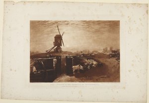 Wiatrak i śluza autorstwa Joseph Mallord William Turner