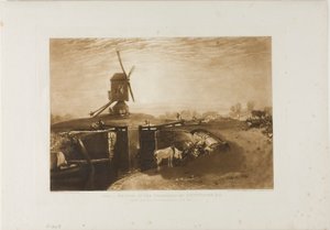 Wiatrak i zamek, tablica 27 z Liber Studiorum autorstwa Joseph Mallord William Turner