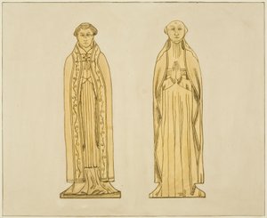 Mosiądz w kościele świątynnym (akwarela na papierze) autorstwa Joseph Manning