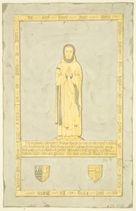 Mosiądz Sir Johna Inyna w St Mary Redcliffe (akwarela na papierze) autorstwa Joseph Manning