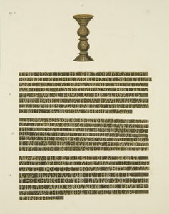 Kolumna z brązu (Gwoździe) nr 2, z napisami nr 2, 3 i 4 (ołówek i akwarela na papierze) autorstwa Joseph Manning