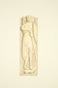 Wizerunek Roberta de Berkeley w St Mary Redcliffe (akwarela na papierze) autorstwa Joseph Manning