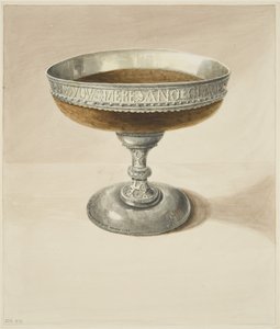 Mazer Bowl i Tazza, połączone razem (akwarela na papierze) autorstwa Joseph Manning