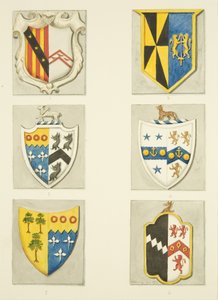 Monumentalne herby w kościele św. Filipa (ołówek i akwarela na papierze) autorstwa Joseph Manning