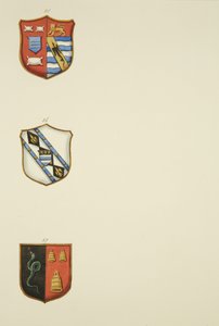 Monumentalne herby w kościele św. Augustyna (akwarela na papierze) autorstwa Joseph Manning