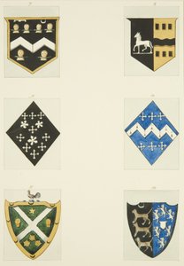 Monumentalne herby w kościele św. Michała (akwarela na papierze) autorstwa Joseph Manning