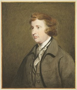 Portret w rezydencji, Queen Square, Edmunda Burke (akwarela na papierze) autorstwa Joseph Manning