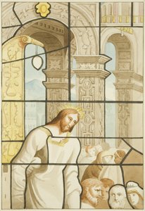 Witraż w kościele św. Marka (akwarela na papierze) autorstwa Joseph Manning