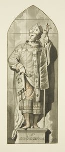 Witraż w kościele Św. Marka - Św. Tomasz Becket (akwarela na papierze) autorstwa Joseph Manning