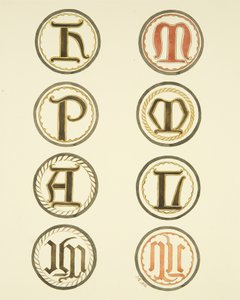 Witraż w północnym oknie nawy kościoła Mariackiego Redcliffe (akwarela na papierze) autorstwa Joseph Manning