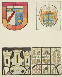 Witraż w oknie kaplicy tkaczy w kościele świątynnym (akwarela na papierze) autorstwa Joseph Manning