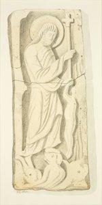 Grobowiec „Harrowing of Hell” w katedrze w Bristolu (akwarela na papierze)