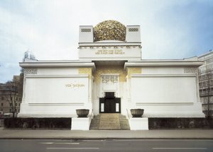 OLBRICH, Józef Maria (1867-1908). Budynek Secesji Wiedeńskiej. 1898. AUSTRIA. Wiedeń. Fasada. Sesja wiedeńska. Architektura.