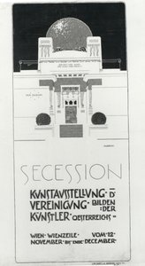 Plakat reklamujący Secesyjną Wystawę Artystów Austriackich, 1898 (kolorowa lito)