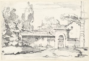 Wejście do Ogrodów Willi Giulia autorstwa Joseph Marie Vien