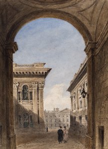 Canterbury Gate i Christ Church Quad, Oxford, 1833 (wc na papierze)
