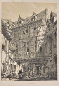 Architektura średniowiecza: Abbaye St. Amand, Rouen autorstwa Joseph Nash