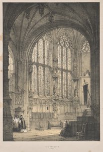 Architektura średniowiecza: w St. Jacques, Dieppe, East End, Interior autorstwa Joseph Nash