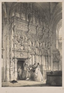 Architektura średniowiecza: ekran w St. Jacques, Dieppe autorstwa Joseph Nash