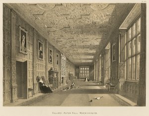 Galeria, Aston Hall, Warwickshire autorstwa Joseph Nash