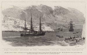 HMS Sultan, eskortowany przez Temeraire