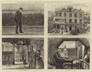 Hauteville House, St Peter Port, Guernsey, rezydencja Victora Hugo autorstwa Joseph Nash