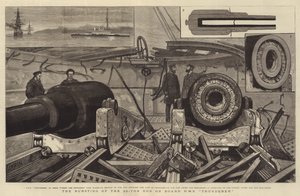 Rozerwanie 38-tonowego działa na pokładzie HMS Thunderer
