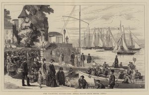 Sezon żeglarski, Royal Yacht Club House, Cowes autorstwa Joseph Nash