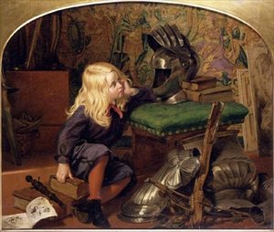 Įdomu, kas ten gyveno? (aliejus ant drobės)poli autorstwa Joseph Noel Paton
